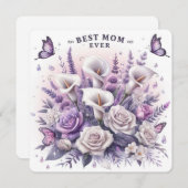 世界最高の母 フラワーとバタフライ シーズンカード (正面/裏面)