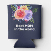 世界最高の水色のバラで母 缶クーラー (裏面)