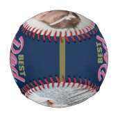 世界最高の父の日のギフト野球のパパ 野球ボール (裏面)