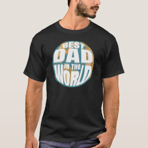 世界最高の父の日のヴィンテージ地球のパパ Tシャツ