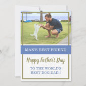 世界最高の犬パパカスタム写真父の日 カード (正面)