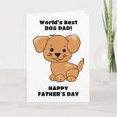 世界最高の犬パパハッピーファーザー・デー カード (正面)