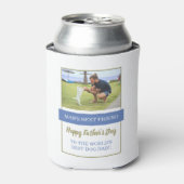 世界最高の犬パパ写真父の日 缶クーラー (缶正面)