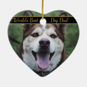 世界最高の犬パパ ペット写真 セラミックオーナメント (裏面)