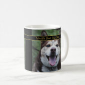 世界最高の犬パパ ペット フォト コーヒーマグカップ (正面右)