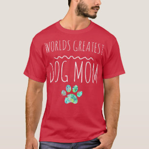 世界最高の犬ママ贈り物ペット所有者ポープリント Tシャツ