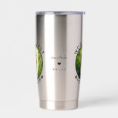 世界最高の犬母さんカスタムペット名写真 保温保冷タンブラー (左面)