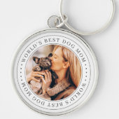 世界最高の犬母のクラシックシンプル写真 キーホルダー (正面)
