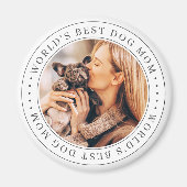 世界最高の犬母のクラシックシンプル写真 マグネット (正面)