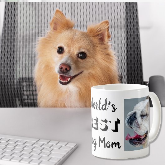 世界最高の犬母の写パーソナライズされた真 コーヒーマグカップ