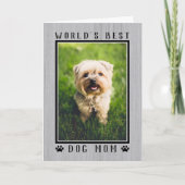 世界最高の犬母の日素朴の写真 カード (正面)