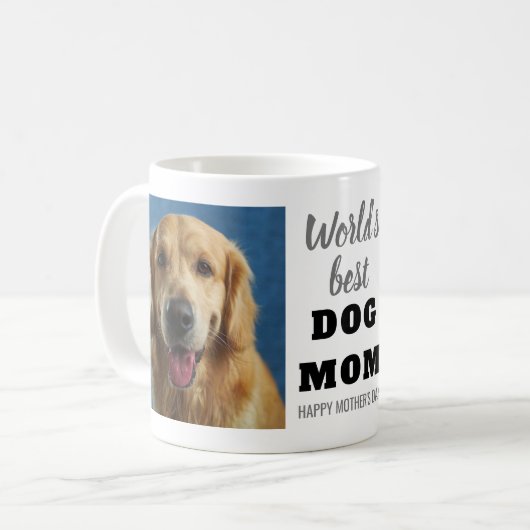 世界最高の犬母の日2写真 コーヒーマグカップ (正面左)