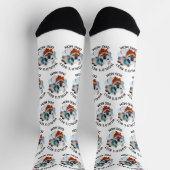 世界最高の犬母カスタム犬の写真母の日 ソックス (上部)