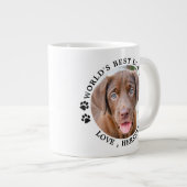 世界最高の犬母2ペットパーソナライズされた写真 ジャンボコーヒーマグカップ (正面右)