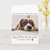 世界最高の犬母|母の日 カード (黄色い花)