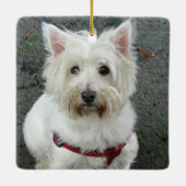 世界最高の犬 ブラック ホワイト タン プライド セラミックオーナメント (裏面)