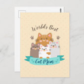 世界最高の猫の母猫 ポストカード (正面/裏面)