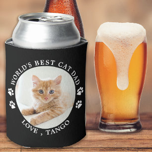 世界最高の猫パパパーソナライズされたかわいいペット写真 缶クーラー