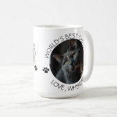 世界最高の猫パパパーソナライズされたペット コーヒーマグカップ (正面右)