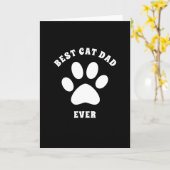 世界最高の猫パパ カスタムテキスト オーダーメイド カード (黄色い花)