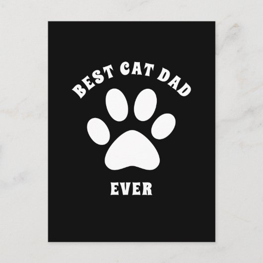 世界最高の猫パパ カスタムテキスト パーソナライズド ポストカード (正面)