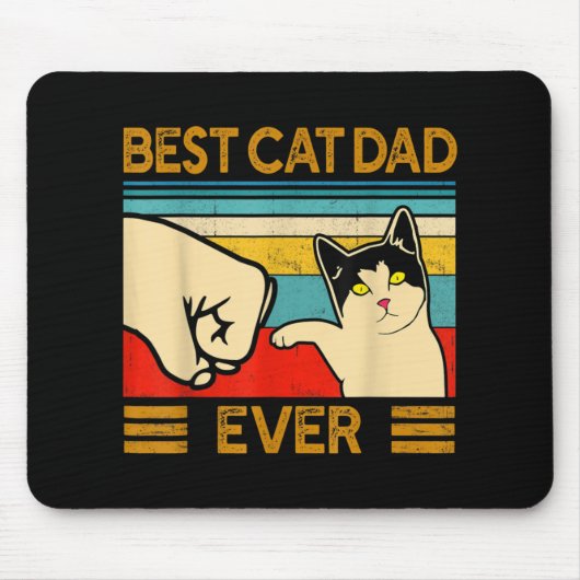 世界最高の猫パパ 面白い猫ダディ マウスパッド (正面)