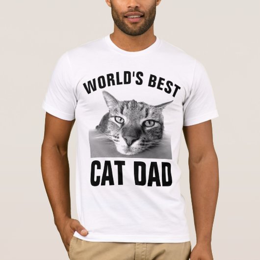 世界最高の猫パパ Tシャツ (正面)