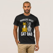 世界最高の猫パパ Tシャツ (正面フル)
