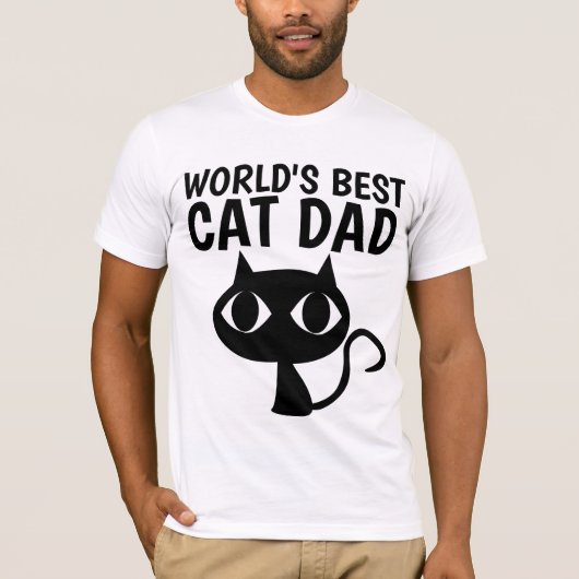 世界最高の猫パパ Tシャツ (正面)