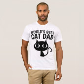 世界最高の猫パパ Tシャツ (正面フル)