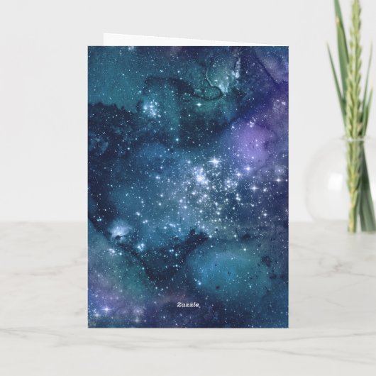 世界最高の猫ママ宇宙写真母の日カード カード (裏面)