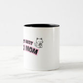 世界最高の猫ママ  ツートーンマグカップ (中央)