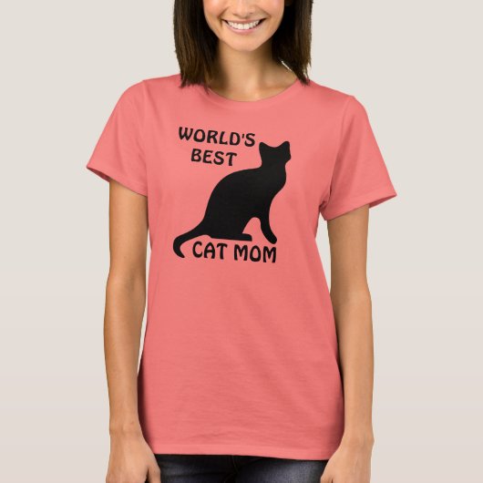 世界最高の猫ママTシャツ Tシャツ (正面)