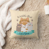 世界最高の猫マム – かわいい子猫 クッション (ブランケット)