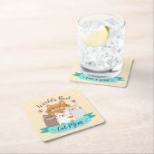 世界最高の猫マム – かわいい子猫 スクエアペーパーコースター (インサイチュ)