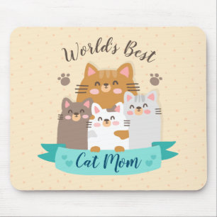 世界最高の猫マム – かわいい子猫 マウスパッド