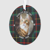世界最高の猫 プライド 名前 年 オーナメント (正面)