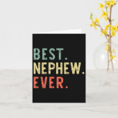 世界最高の甥っ子 ファミリー ユニーク ヴィンテージ レトロ カード (黄色い花)