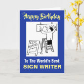 世界最高の看板職人 カード (黄色い花)