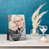 世界最高の祖母 今年最高の祖母 フォトプラーク (側面)