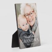 世界最高の祖母 今年最高の祖母 フォトプラーク (側面)