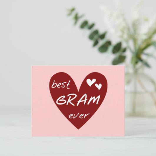 世界最高の祖母 Tシャツ ギフト ポストカード (スタンド正面)