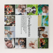 世界最高の祖父母の定義 12 枚の写真のコラージュ ジグソーパズル (横)