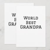 世界最高の祖父 名前 テキスト スポーツ テキスト 簡単 招待状 (正面/裏面)