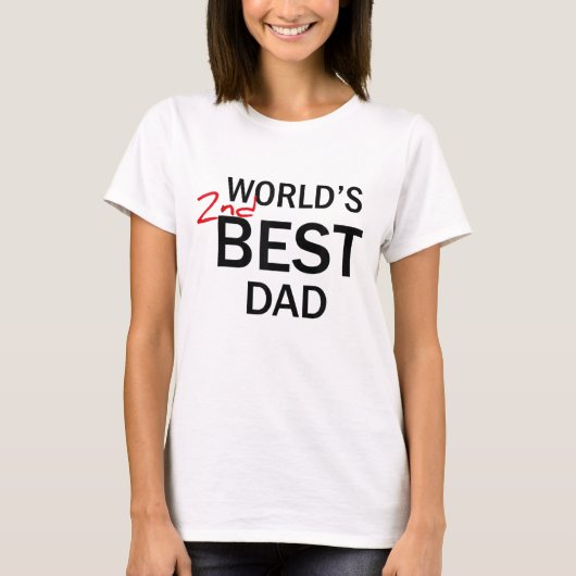 世界最高の第2パパ父日ゲギフトおもしろいJ Tシャツ (正面)
