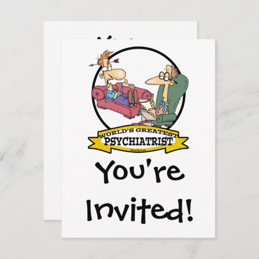 世界最高の精神科医漫画 招待状 (正面/裏面)