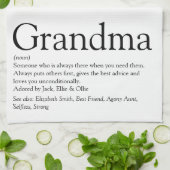 世界最高の素敵なおばあちゃんの定義 キッチンタオル (折り畳み)