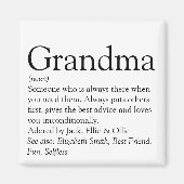 世界最高の素敵なおばあちゃんの定義 マグネット (正面)