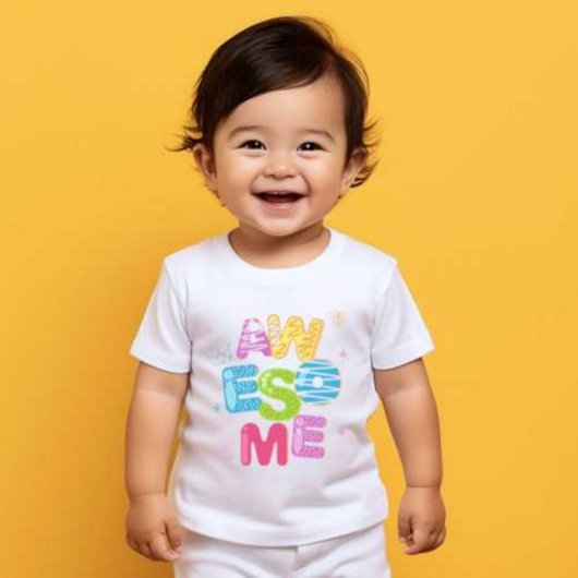 世界最高の素晴らし美しいベビーホワイトTシャツ ベビーTシャツ