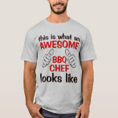 世界最高の素晴らしBBQ素晴らしシェフ Tシャツ (正面)